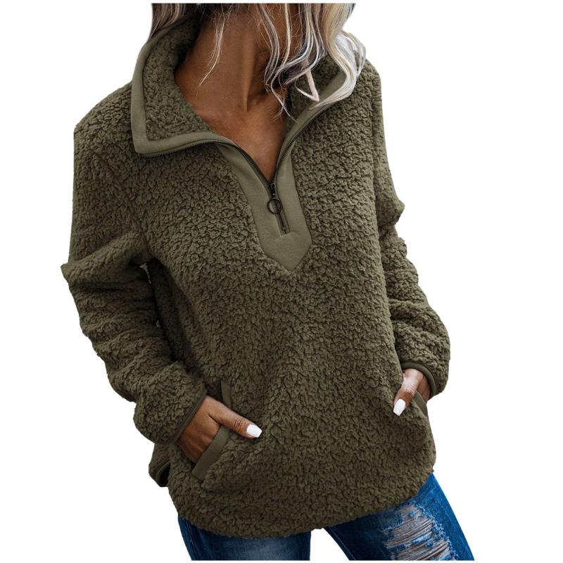 Women's Hoodies & Sweatshirts Women Winter Sherpa Sweater Teddy Fleece Zipper Turtleneck Pullover Tops Female Warm Coat Sweaters, Black
Women's Hoodies & Sweatshirts Women Winter Sherpa Sweater Teddy Fleece Zipper Turtleneck Pullover Tops Female Warm Coat Sweaters, Black