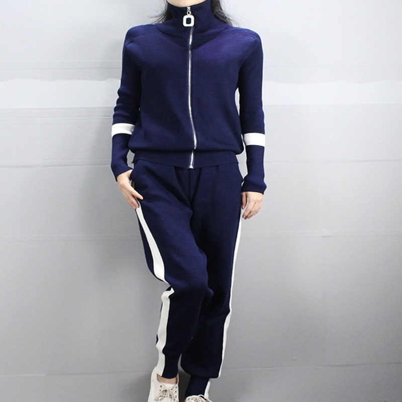 Autumn Winter Outfit Women Two Piece Set Clothing Woman Tracksuits Knitted Jacket Top With Pants Suit Fashion Sportsuit 210602
Autumn Winter Outfit Women Two Piece Set Clothing Woman Tracksuits Knitted Jacket Top With Pants Suit Fashion Sportsuit 210602