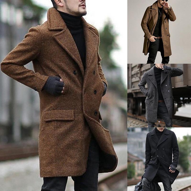 Men's Jackets Fashion Men Thick Warm Blend Coat Woolen Overcoat Autumn Winter Loose Windbreaker Jacket Boy Grey Oversized Long 2021, Black;brown
Men's Jackets Fashion Men Thick Warm Blend Coat Woolen Overcoat Autumn Winter Loose Windbreaker Jacket Boy Grey Oversized Long 2021, Black;brown