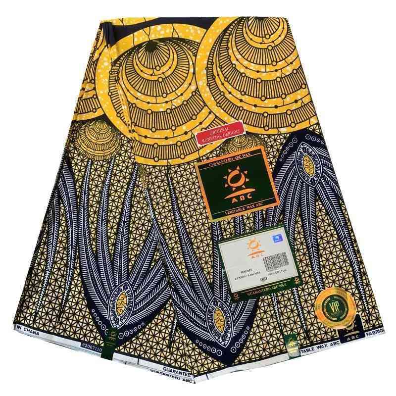 African prints accessories 6yards cotton real wax ankara fabric for clothes 210408