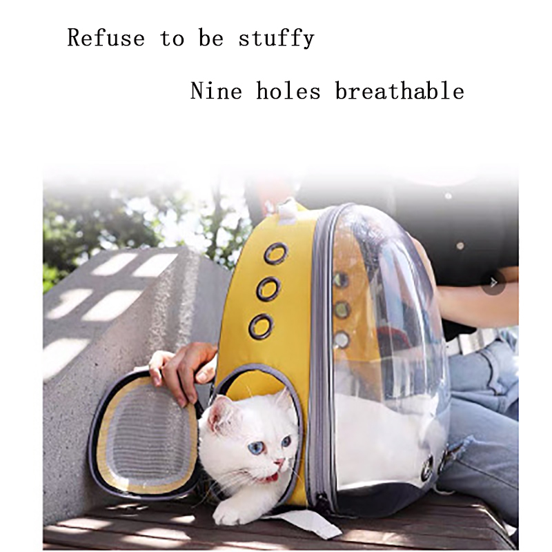 Cat Carrier Bubble Bag Breathable Transparent Puppy Cat Backpack Travel Space Capsule Cage Pet Transport Bag Carrying For Cat