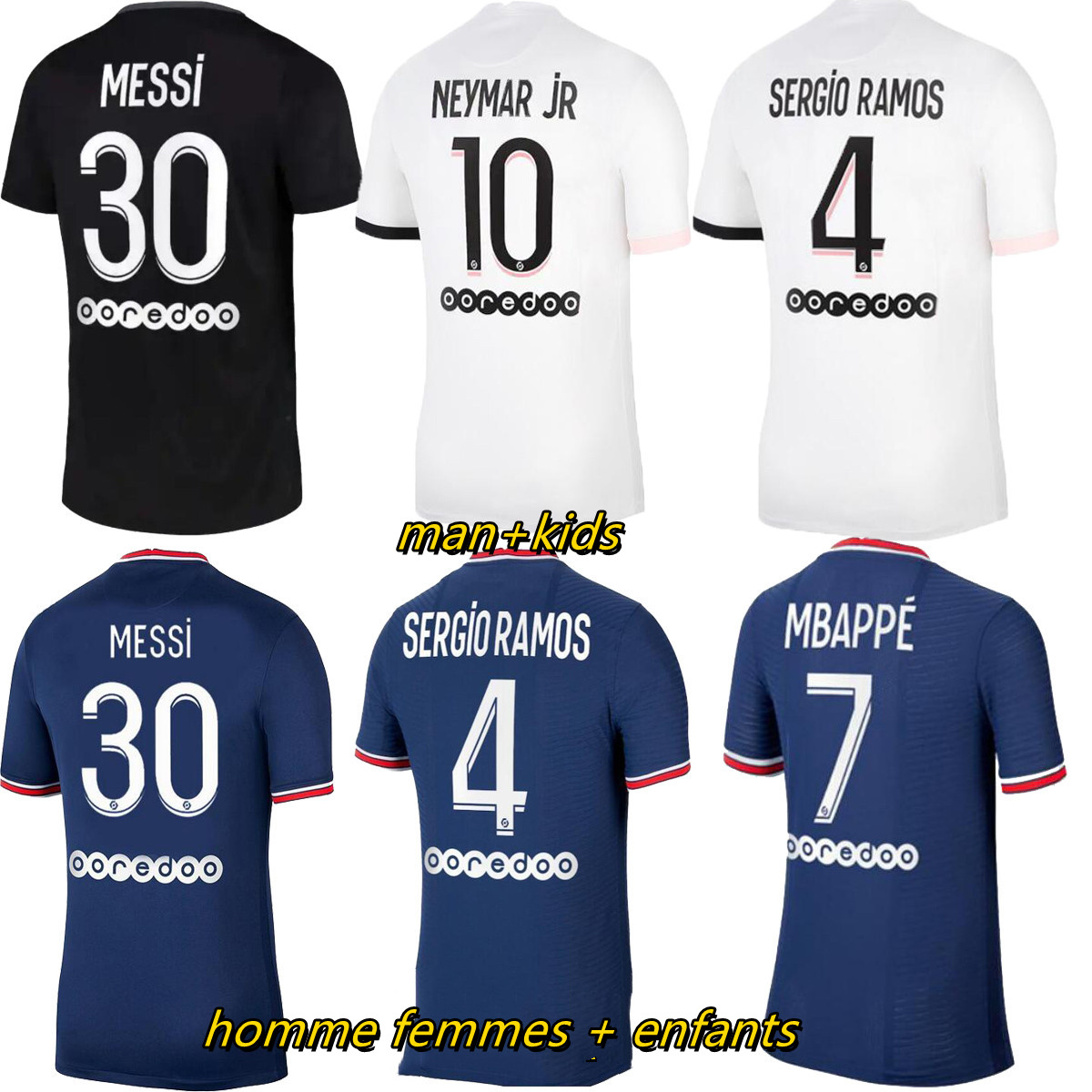 Man+kids kit MESSI 21/22 Soccer Jerseys SERGIO RAMOS MBAPPE Maillots football 2021 2022 NEYMAR JR HAKIMI DONNARUMMA homme femmes + enfants enfant shirt
Man+kids kit MESSI 21/22 Soccer Jerseys SERGIO RAMOS MBAPPE Maillots football 2021 2022 NEYMAR JR HAKIMI DONNARUMMA homme femmes + enfants enfant shirt