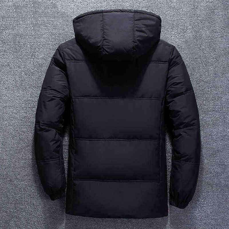 Men's White Duck Down Jacket Winter Warm Hooded Thick Puffer Jacket Coats High Quality Overcoat Down Parka Male Jackets Men 211104