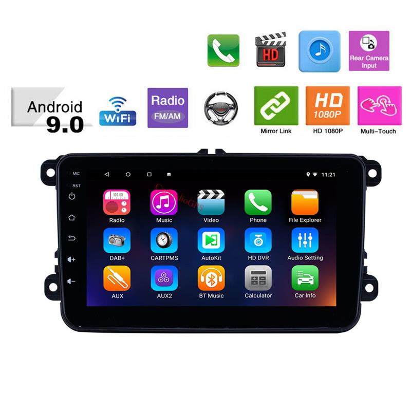 9 inch Android HD Touch Screen car dvd Radio Player for VW Volkswagen Universal SKODA Seat with GPS Navigation WIFI Music