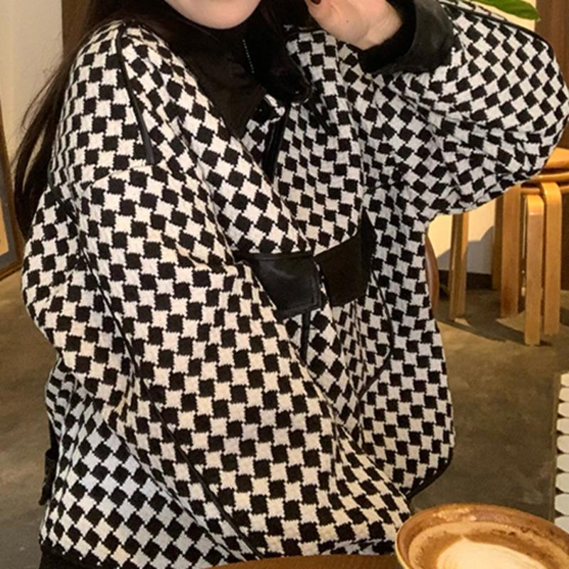 Women' Jackets Small Coat Spring And Autumn Winter 2021 Thickened Chessboard Lattice Short Top Fashion, Black
Women' Jackets Small Coat Spring And Autumn Winter 2021 Thickened Chessboard Lattice Short Top Fashion, Black