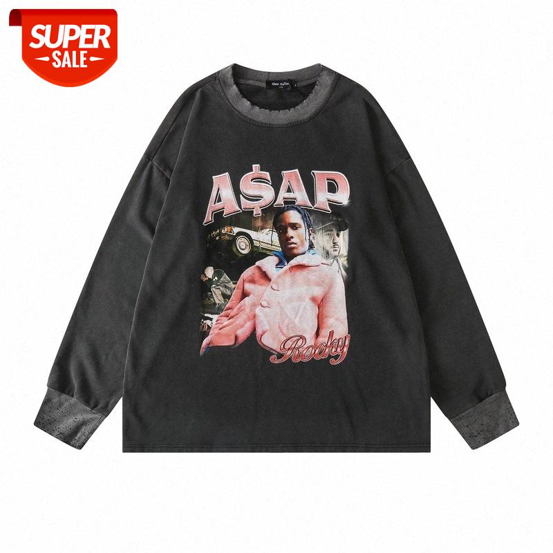 Hip-hop street collarless wash water distressed avatar male and female couples worn round neck pullover long-sleeved sweater #oq3w, Black
Hip-hop street collarless wash water distressed avatar male and female couples worn round neck pullover long-sleeved sweater #oq3w, Black