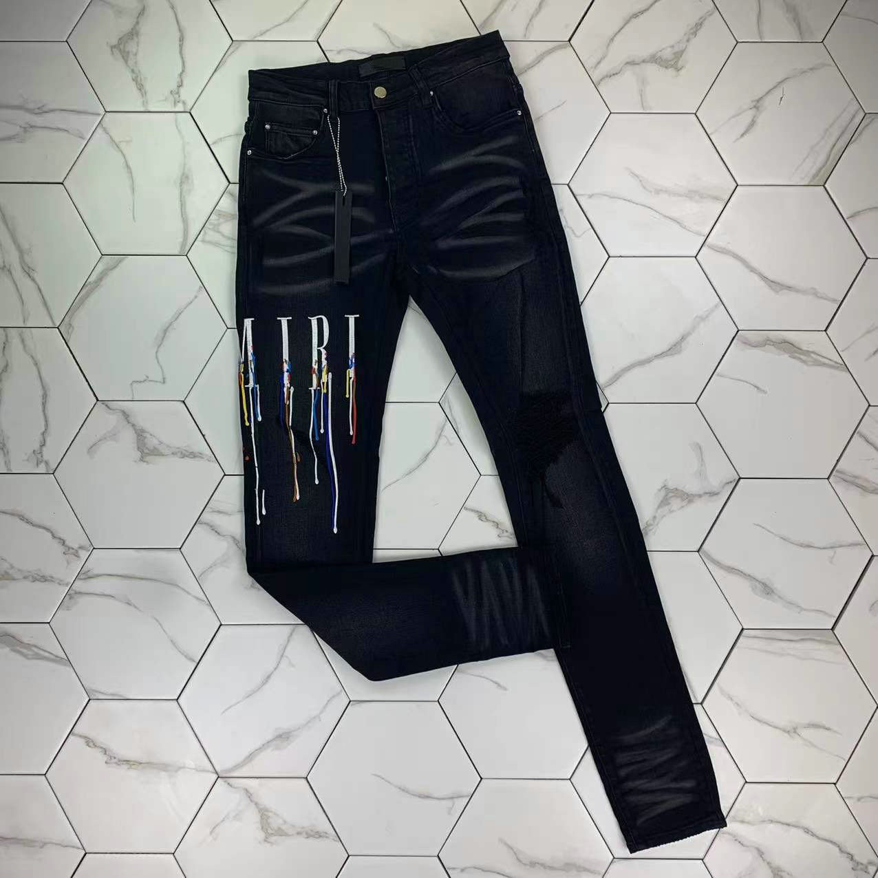 HM High quality Mens jeans Distressed Motorcycle biker jean Rock Skinny Slim Ripped hole stripe Fashionable snake embroidery Denim pants, Black
HM High quality Mens jeans Distressed Motorcycle biker jean Rock Skinny Slim Ripped hole stripe Fashionable snake embroidery Denim pants, Black