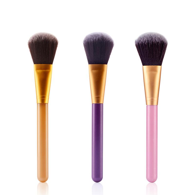 Makeup Brushes 1Pcs Blush Brush Long Handle Plastic Nylon Wool Make Up Beauty Tools Face Cheek Nose Loose Powder Cosmetic
