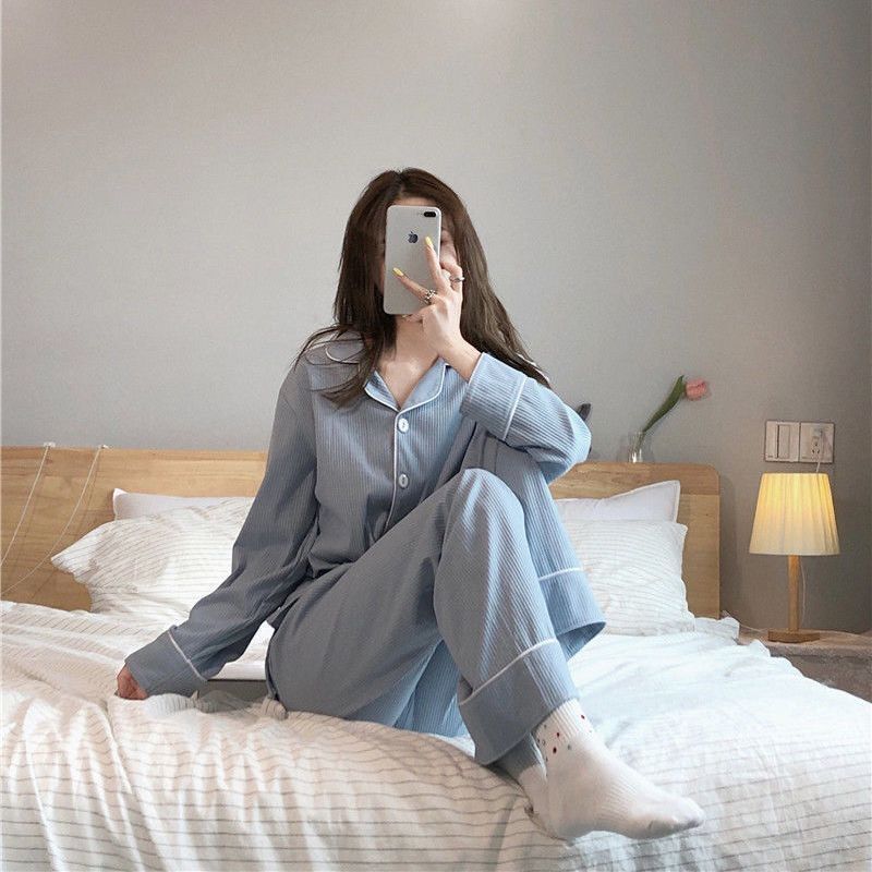 Wonder Pajamas Long Sleeve Sleep Tops Cotton Women Two Piece Set Pijamas Loungewear Spring Pyjama Femme Sets 210510