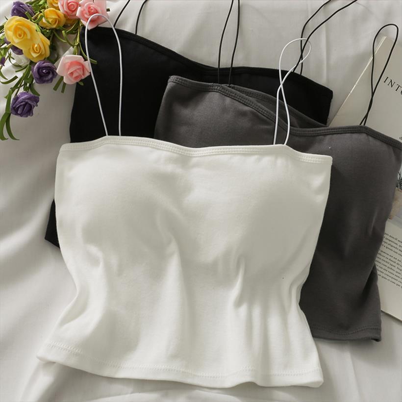 summer crop women tanks spaghetti strap tanke built in bra off shoulder sleeveless camisole solid color ins, White
summer crop women tanks spaghetti strap tanke built in bra off shoulder sleeveless camisole solid color ins, White