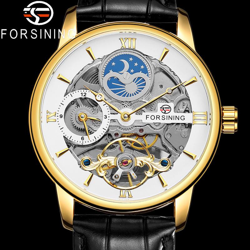 Wristwatches FORSINING Tourbillon Automatic Mechanical Men Wristwatch Military Sport Clock Top Gold Skleton Man Watch Gift 8217, Fs821701 without box
Wristwatches FORSINING Tourbillon Automatic Mechanical Men Wristwatch Military Sport Clock Top Gold Skleton Man Watch Gift 8217, Fs821701 without box