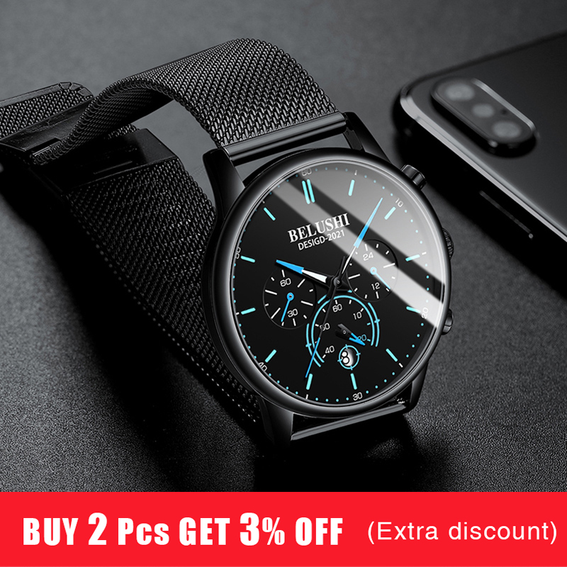 BELUSHI 2021 New Fashion Mens Watches Top Luxury Brand Sport Quartz Luminous Waterproof Chronograph Wristwatch Mens Watchesg, Black rosegold
BELUSHI 2021 New Fashion Mens Watches Top Luxury Brand Sport Quartz Luminous Waterproof Chronograph Wristwatch Mens Watchesg, Black rosegold