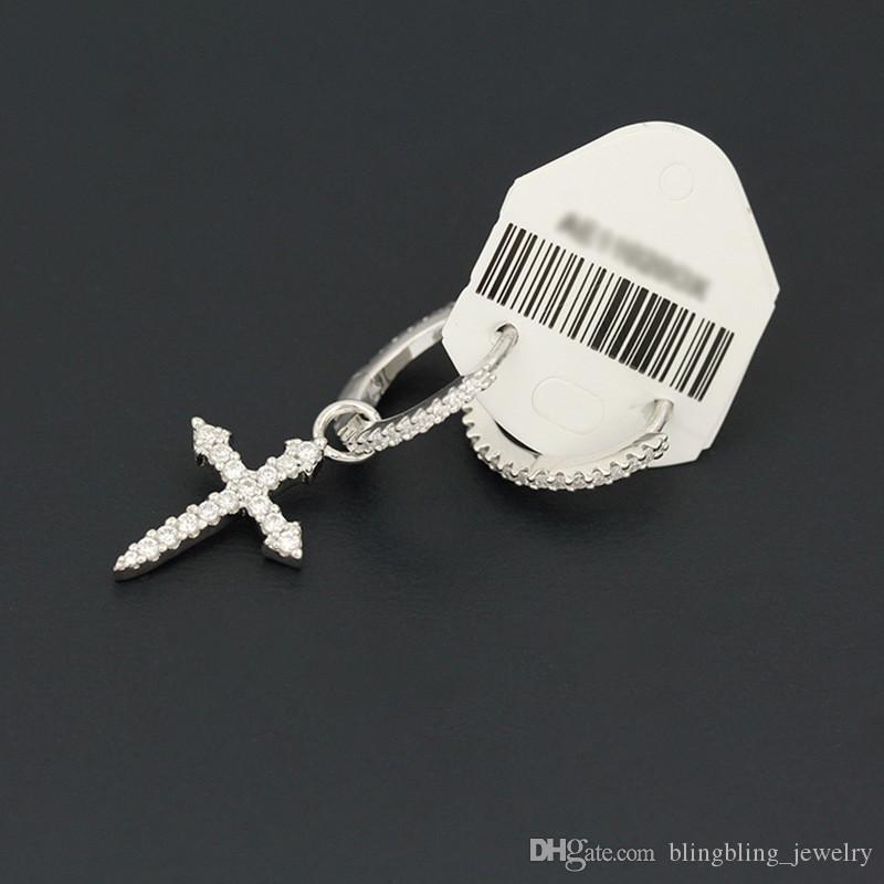 European And American Earrings Studs Foreign Trade Silver Jewelry Earrings Asymmetric Fashion Personality Female039s Pref