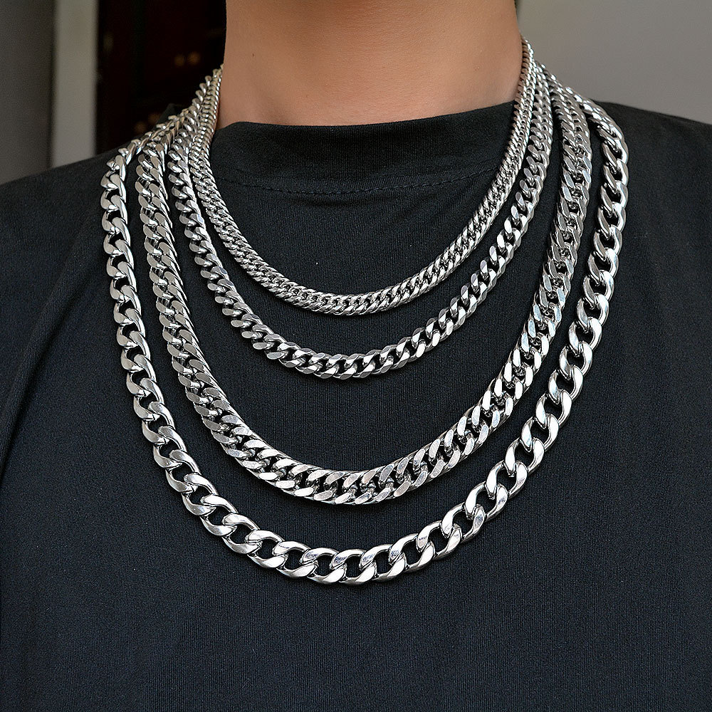 316L Stainless Steel Hip Hop Fashion Big Super Thick Link Chain Wide Men's NK Cuba Rock Punk Gothic Silver 18k Gold Necklace Jewelry 3MM to 12MM Width
316L Stainless Steel Hip Hop Fashion Big Super Thick Link Chain Wide Men's NK Cuba Rock Punk Gothic Silver 18k Gold Necklace Jewelry 3MM to 12MM Width