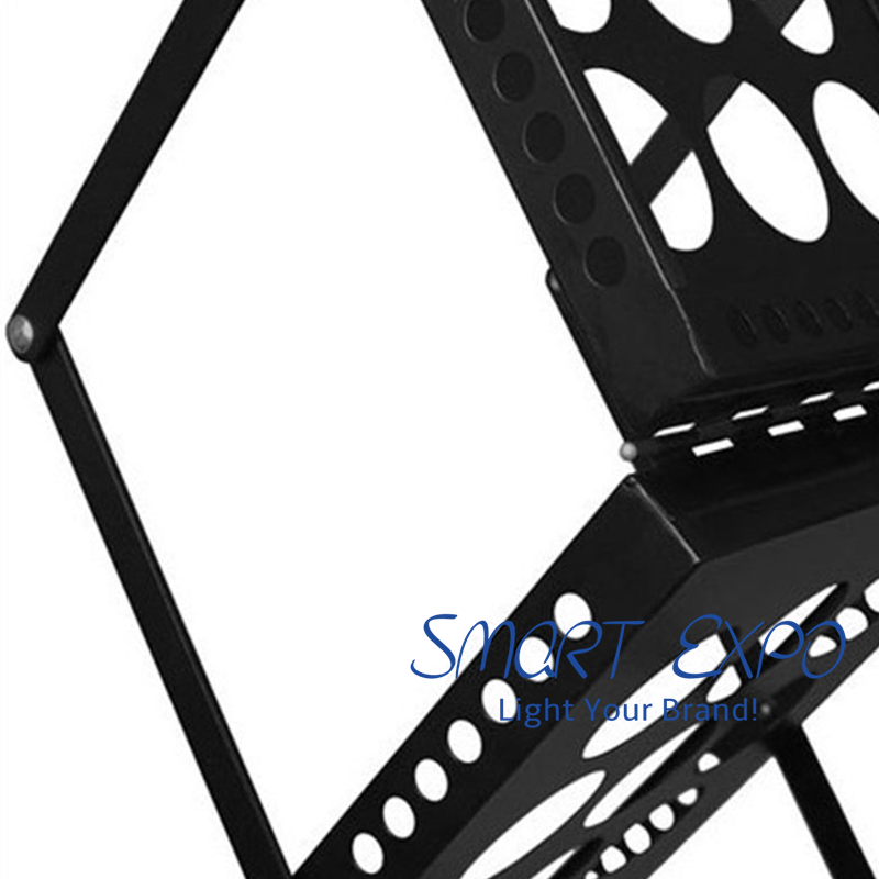 Literature Rack Portable Brochure Advertising Display Stand Black Steel A4 Magazine Size