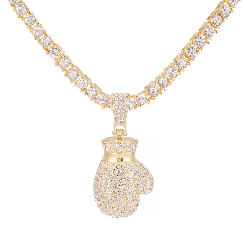 Chains Men's Hip Hop Jewelry Boxing Glove Pendant Necklace And Charm Rope Chain Tennis Golden Out Fashion Gift
Chains Men's Hip Hop Jewelry Boxing Glove Pendant Necklace And Charm Rope Chain Tennis Golden Out Fashion Gift