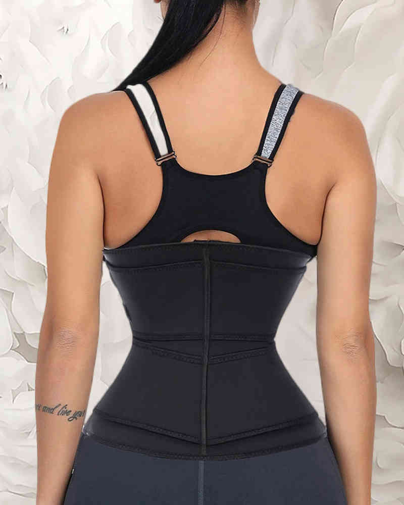 New Plus Size Waist Trainer Slimming Belt Body Shaper For Women Tummy Modeling Strap Corset Waist Cincher Sport Trimmer Girdle 210415
