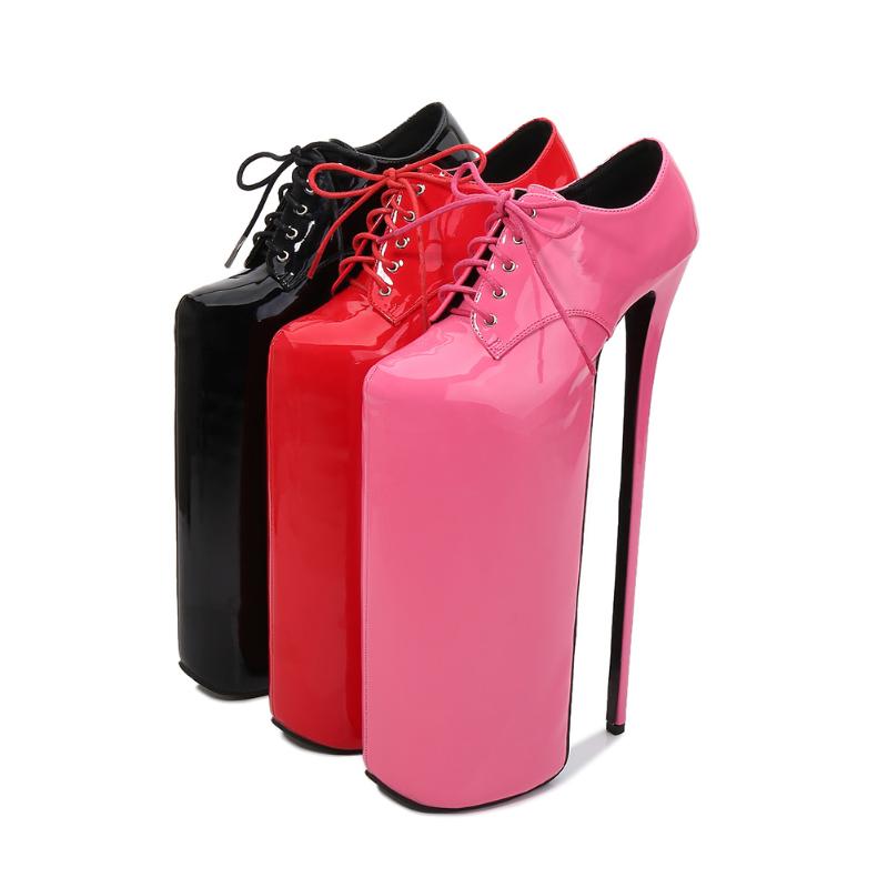 Dress Shoes Odinokov 30cm High Heels Platform Patent Leather Pointed Toe Lace-up Woman Sexy Extreme Party, Black
Dress Shoes Odinokov 30cm High Heels Platform Patent Leather Pointed Toe Lace-up Woman Sexy Extreme Party, Black
