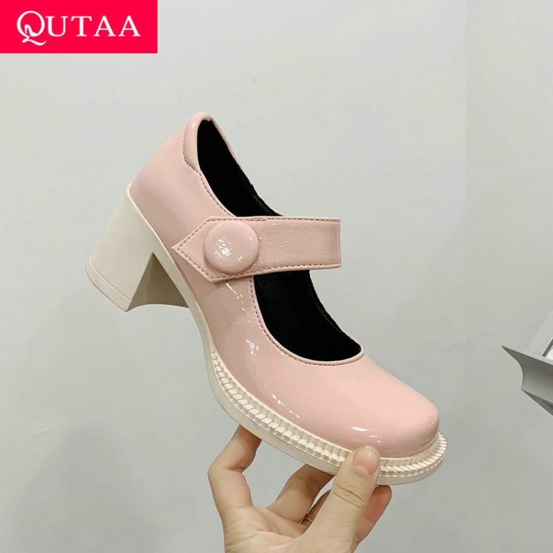 Dress Shoes QUTAA 2021 Women Pumps Casual Round Toe Spring Summer Square High Heels Hook&Loop Microfiber Female Big Size 34-43, Black
Dress Shoes QUTAA 2021 Women Pumps Casual Round Toe Spring Summer Square High Heels Hook&Loop Microfiber Female Big Size 34-43, Black