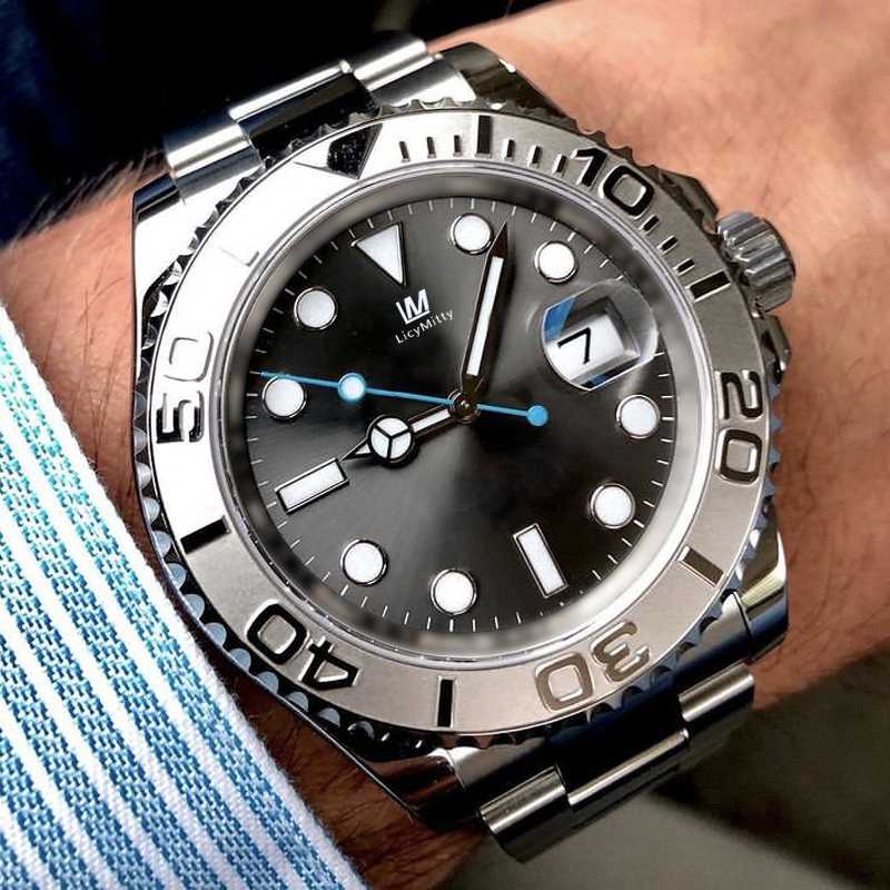 Classic Men Automatic Mechanical Watch Silver Black Blue Grey Dial Stainless Steel Yacht Watches Master Sapphire Glass + Wristwatches, Slivery;brown
Classic Men Automatic Mechanical Watch Silver Black Blue Grey Dial Stainless Steel Yacht Watches Master Sapphire Glass + Wristwatches, Slivery;brown