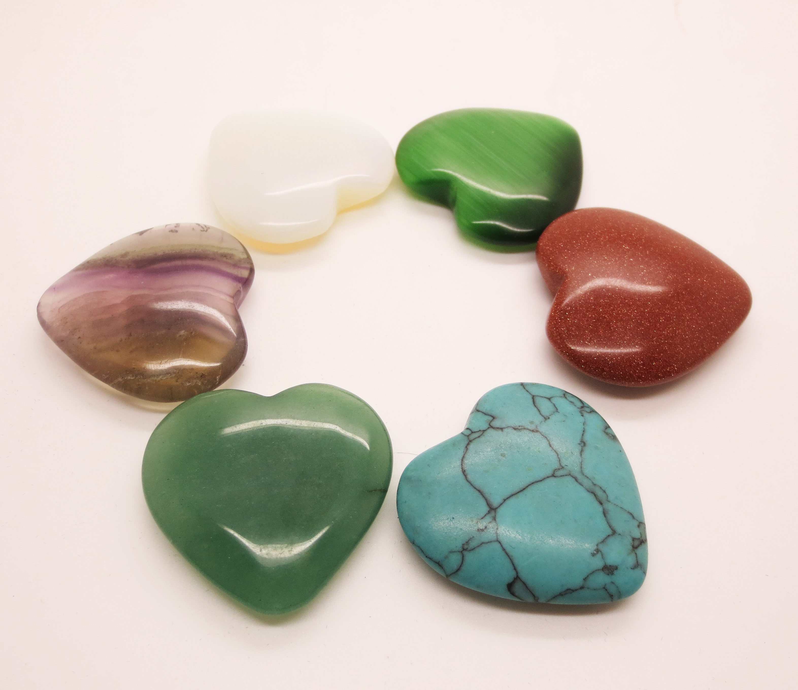 Heart Shape Pink Natural Stone Bead Quartz Crystal Loose Beads DIY Jewelry for Lover Gift Tiger Eye Stones Christmas gifts making wholesale