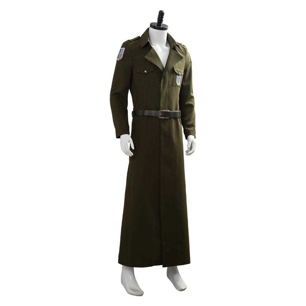 Attack on Titan Cosplay Levi Costume Scouting Legion Soldier Coat Trench Jacket Adult Men Halloween Carnival Clothing Y0913