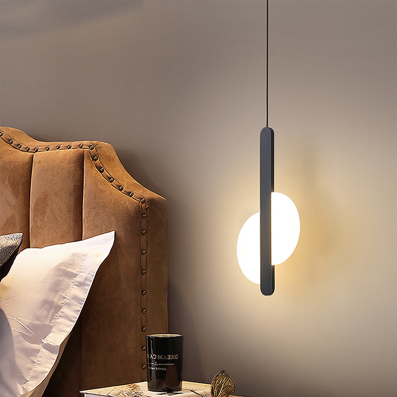 Modern Art Long Cable Bedside Hanging Lamp Acrylic Sconces Bar Office Bedroom Pendant Lights Warm white Light