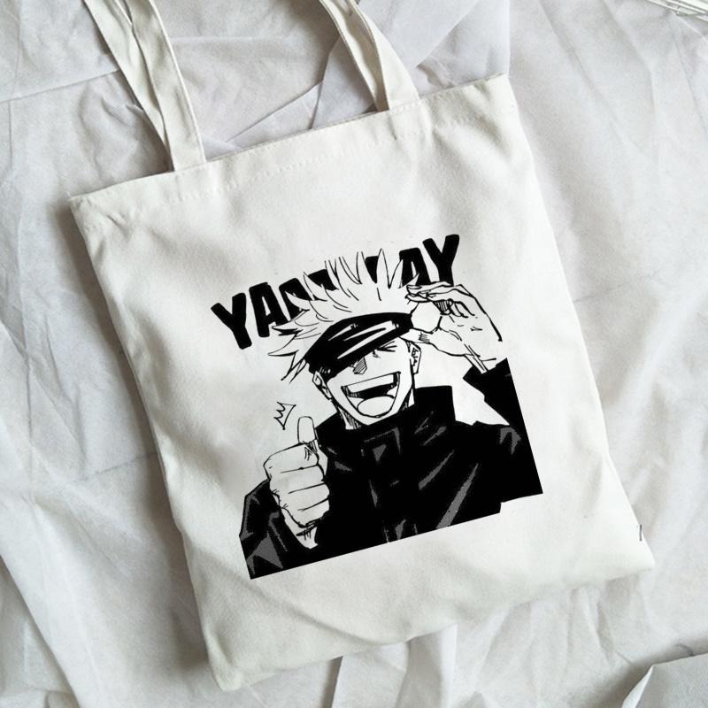 Storage Bags Japanese Anime Jujutsu Kaisen Tote Bag Shopping Harajuku Unisex Casual Handbag Shopper Shoulder Canvas Women
Storage Bags Japanese Anime Jujutsu Kaisen Tote Bag Shopping Harajuku Unisex Casual Handbag Shopper Shoulder Canvas Women