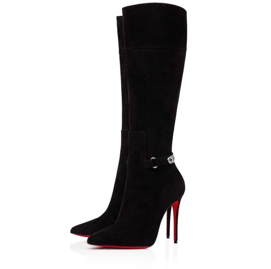 Winter Fashion Women's Tall Boots Red Bottom Lock Kate Botta Booty Black Calfskin High Heels Brands Lady Booties Party Wedding Footwear EU44, 10
Winter Fashion Women's Tall Boots Red Bottom Lock Kate Botta Booty Black Calfskin High Heels Brands Lady Booties Party Wedding Footwear EU44, 10