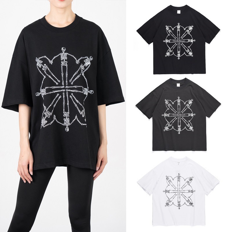 t shirt high street american skull head print short sleeve oversize loose hip hop men's fashion, White;black
t shirt high street american skull head print short sleeve oversize loose hip hop men's fashion, White;black