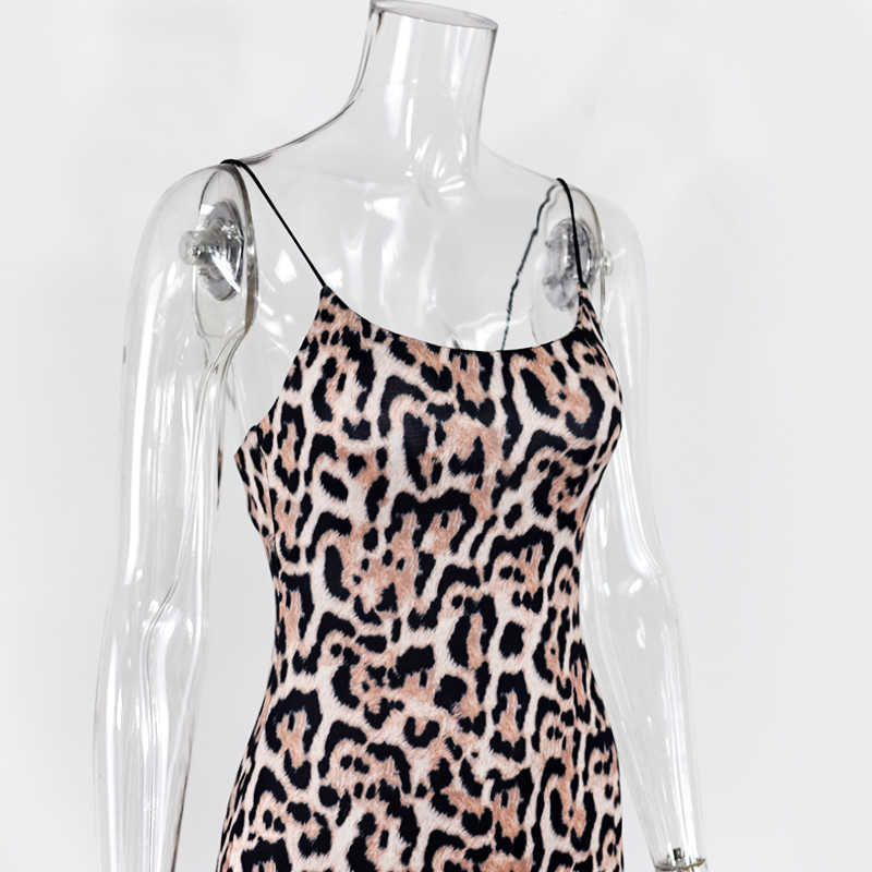 Colysmo Leopard Maxi Dress Women Spaghetti Strap Backless Vintage Sexy Beach Elegant Long es Animal Print Vestidos 210527