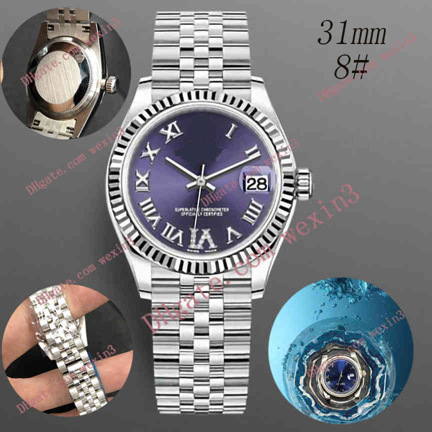 31mm Diamond woman watch Ladies Six clock Roman numerals golden Jubilee band montre de luxe 20 Colour Deluxe 2813 Automatic Steel swimming Waterproof Wristwatches, 01
31mm Diamond woman watch Ladies Six clock Roman numerals golden Jubilee band montre de luxe 20 Colour Deluxe 2813 Automatic Steel swimming Waterproof Wristwatches, 01