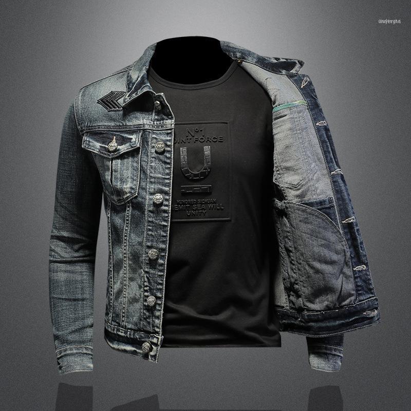 Men's Jackets Spring And Autumn High Quality European Code Plain Embroidered Stand Collar Slim Retro Long Sleeve Denim Jacket1, Blue
Men's Jackets Spring And Autumn High Quality European Code Plain Embroidered Stand Collar Slim Retro Long Sleeve Denim Jacket1, Blue
