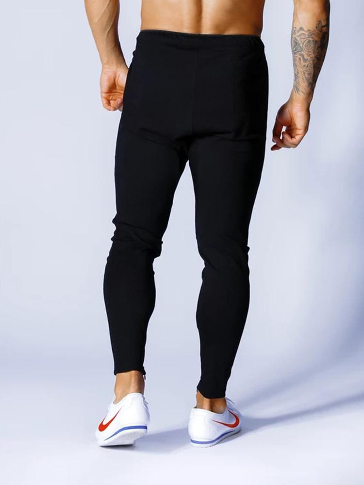 Spring And Autumn Men's Fashion Sports Leisure Color Matching Trousers Hip-hop Style Stretch Slim Jogging Pencil Pants