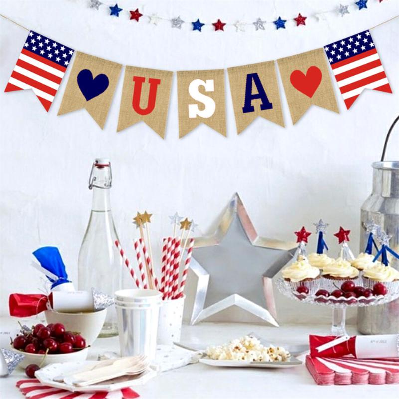 Party Decoration American Burlap Banner Independence Day White Blue Stars For 4th Of July Decor 2021ing
Party Decoration American Burlap Banner Independence Day White Blue Stars For 4th Of July Decor 2021ing