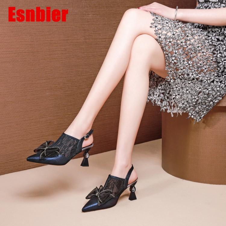 Women Sandals Sheepskin Buckle Strap Bow-tied Slingbacks Pointed Toe High Heels Beaches Party Dress Size 42, Black
Women Sandals Sheepskin Buckle Strap Bow-tied Slingbacks Pointed Toe High Heels Beaches Party Dress Size 42, Black