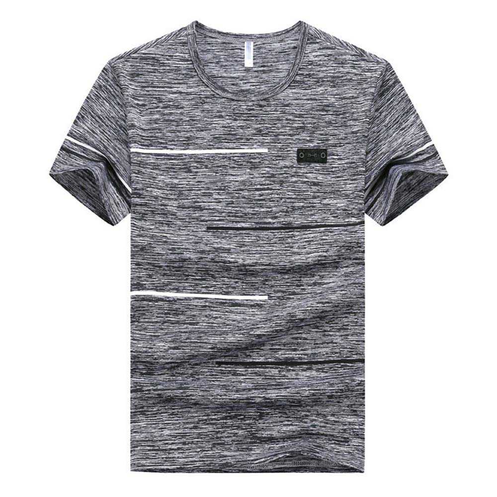 Men's t-shirt Tees Summer cotton O neck Short Sleeve Tops Men Fashion Trends Fitness tshirt Clothing B0335 210707