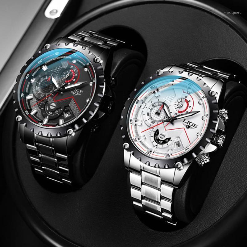 Wristwatches 2021 LIGE Fashion Silver Mens Watches Top Stainless Steel 30m Waterproof Quartz Watch Men Army Military Chronograp, M silver blue
Wristwatches 2021 LIGE Fashion Silver Mens Watches Top Stainless Steel 30m Waterproof Quartz Watch Men Army Military Chronograp, M silver blue