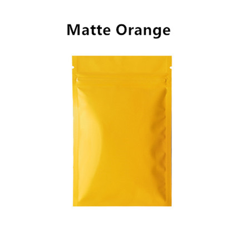 100pcs Gradient Aluminum Foil Zip Lock Bag Flat Contrast Resealable Food Storage Cereals Coffee Powder Snack Smell Proof Gifts Heat Sealing Packaging 