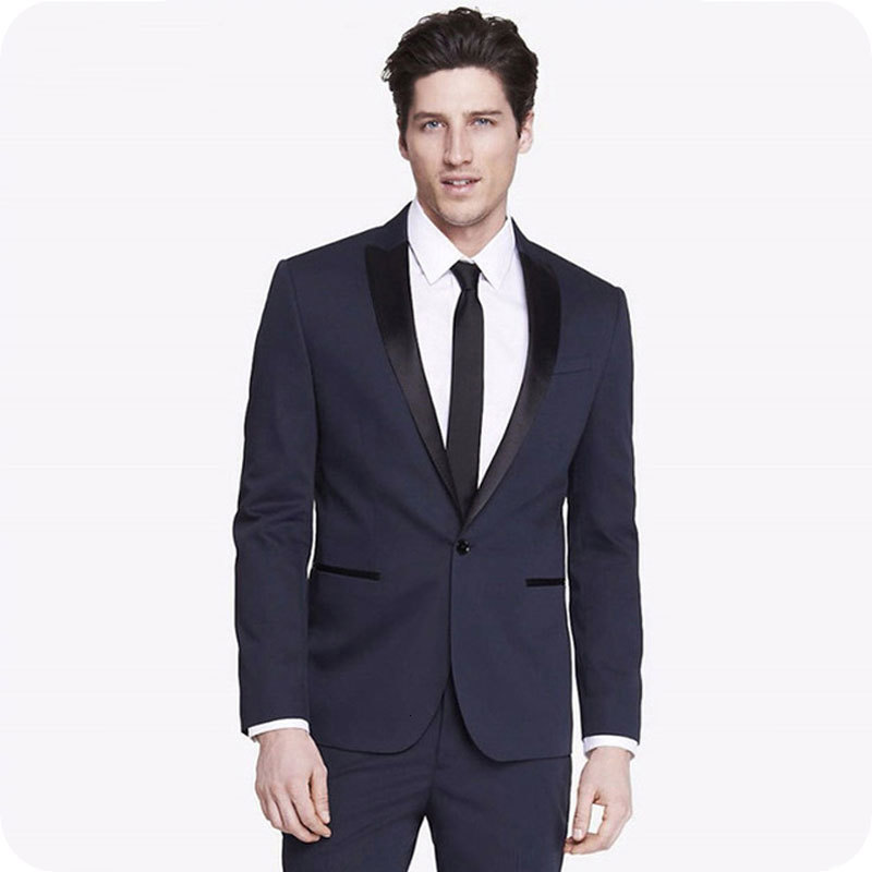 Men's Suits & Blazers Navy Blue Classic Wedding Men Peaked Lapel Slim Fit Groom Tuxedos 2 Pieces (Jacket+Pants) Best Man Costume H
Men's Suits & Blazers Navy Blue Classic Wedding Men Peaked Lapel Slim Fit Groom Tuxedos 2 Pieces (Jacket+Pants) Best Man Costume H