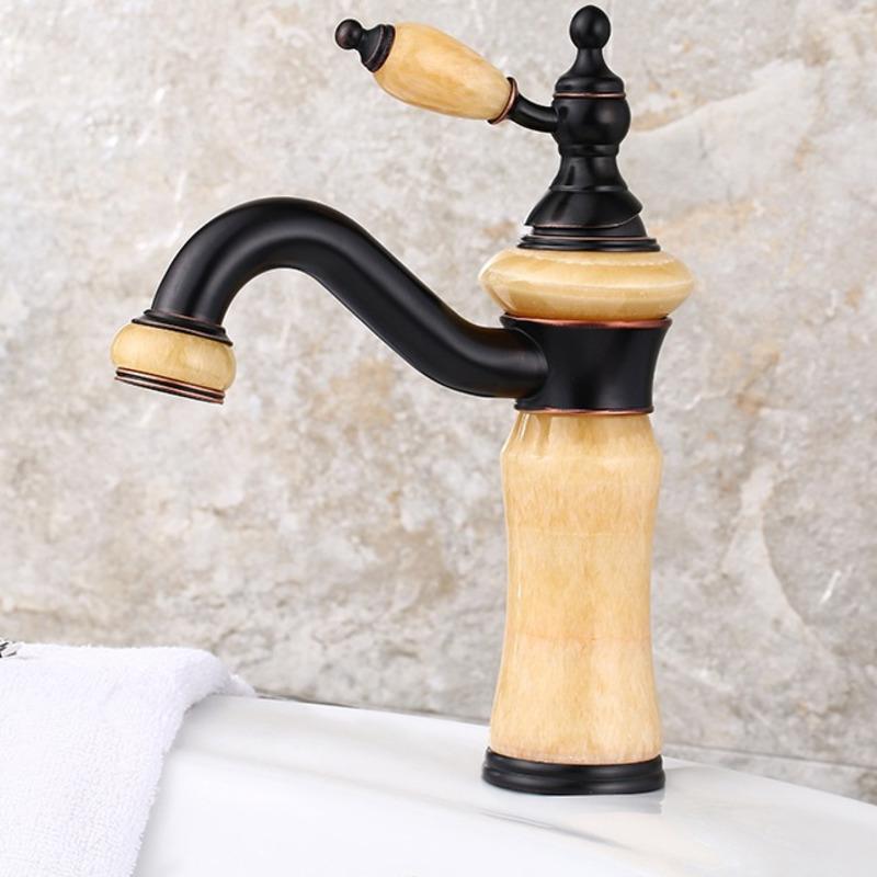European Style Faucet Basin And Cold Sapphire All Copper Golden Washbasin Kitchen Bathroom Sink Faucets