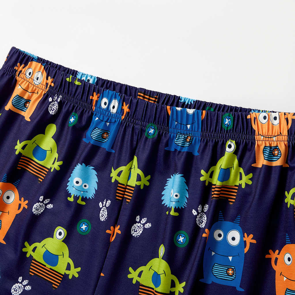 Summer Family Monster Letter Print Matching Pajamas Set(Flame Resistant) 210528