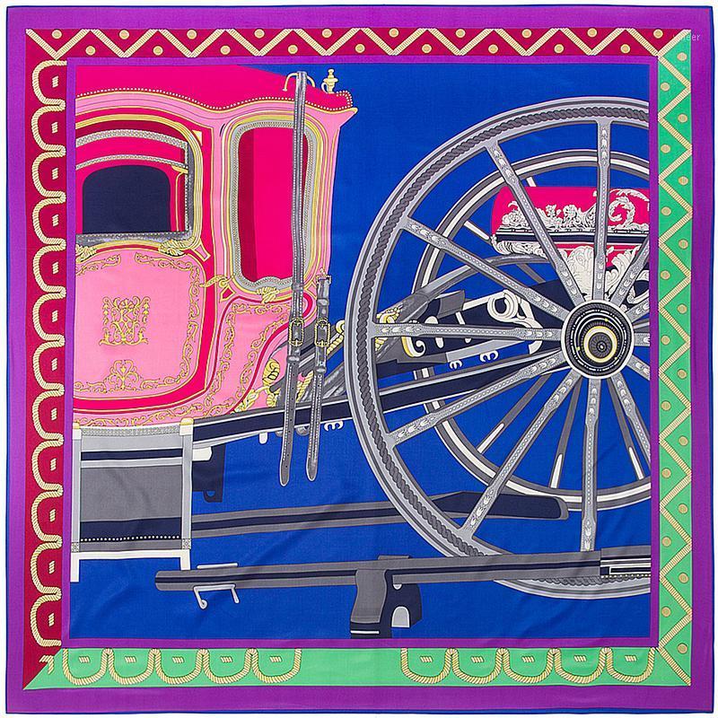 Scarves 100% Silk Scarf Women Geometric Carriage Wheels Pattern Scarves&Wraps Female Foulard Big Neckerchief 2021, Blue;gray
Scarves 100% Silk Scarf Women Geometric Carriage Wheels Pattern Scarves&Wraps Female Foulard Big Neckerchief 2021, Blue;gray