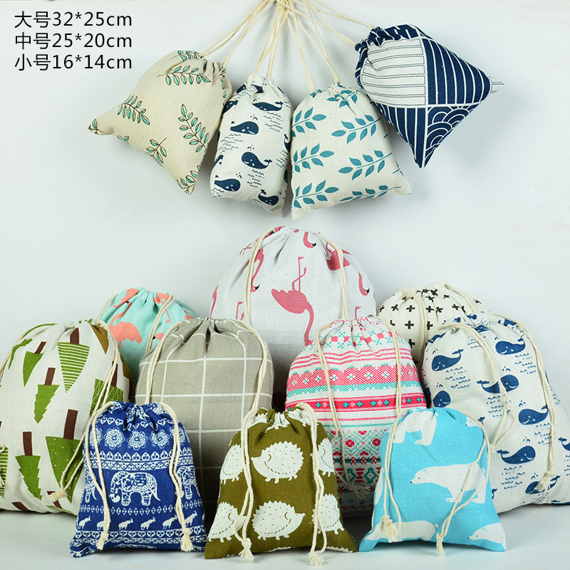 Cotton hemp drawstring bundle pocket dormitory travel storage gift packaging sundry bag
Cotton hemp drawstring bundle pocket dormitory travel storage gift packaging sundry bag