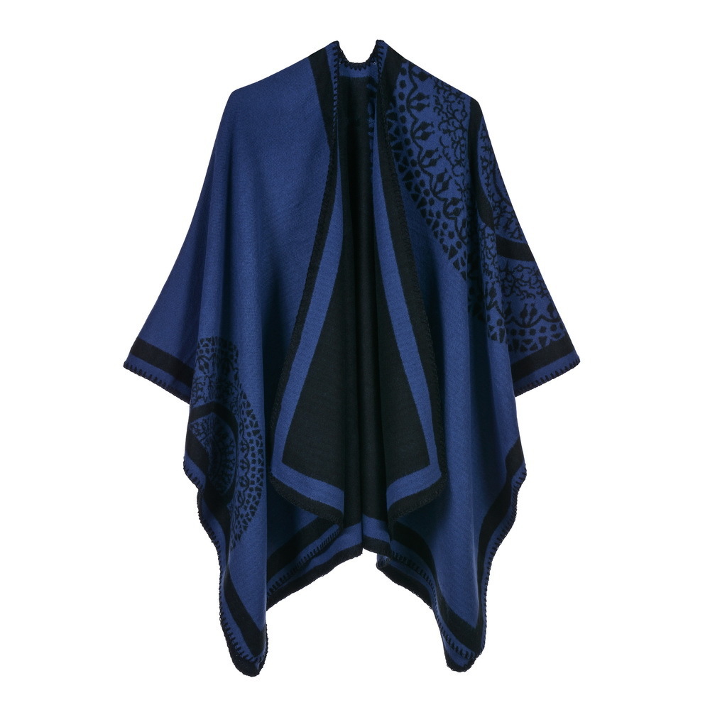 Autumn And Winter Classic British Style Big Cashmere Women's Shawl Cape Wrap Swing Casual Tassel 210427