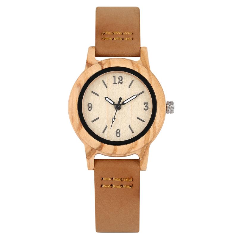 Wristwatches Women's Watch Brown Case Quartz Wooden Leather Strap Watches Arabic Numerals Dial Wristwatch, Black
Wristwatches Women's Watch Brown Case Quartz Wooden Leather Strap Watches Arabic Numerals Dial Wristwatch, Black