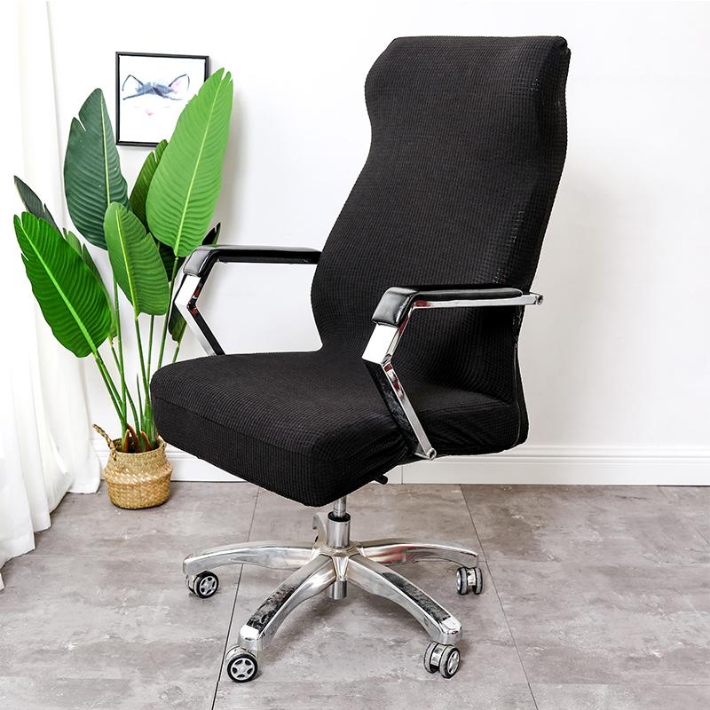 Chair Covers Stretch Polyester Cover Water Proof Solid Color For Arm Office Computer Funda Sillon