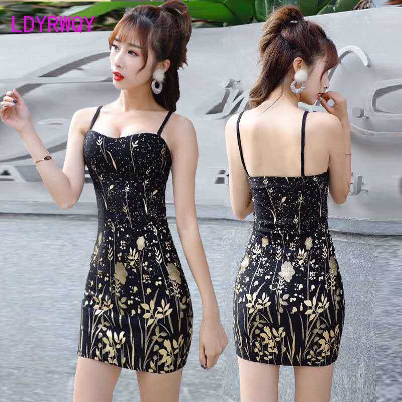 Nightclub sexy women' summer deep V low chest dress printed bronzing strap bag hip Office Lady Sleeveless 210603, Gold
Nightclub sexy women' summer deep V low chest dress printed bronzing strap bag hip Office Lady Sleeveless 210603, Gold