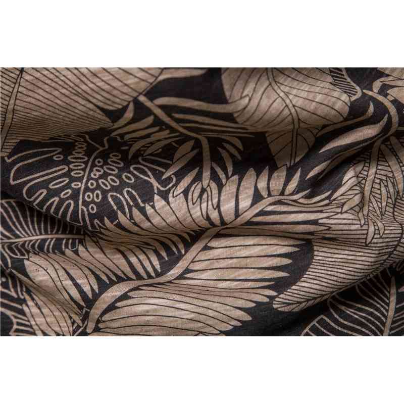 AIOPESON Summer Leaf Printed T Shirts Men O-neck 100% Cotton Short-sleeved Men's T-Shirt Summer Male Tops Tee Shirts 210623