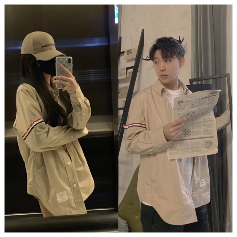 TB double show ribbon jacket correct version material long sleeve loose large lovers wear BF style blouse women, White;black
TB double show ribbon jacket correct version material long sleeve loose large lovers wear BF style blouse women, White;black